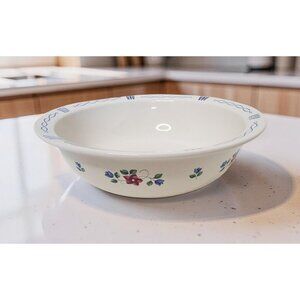 vintage pfaltzgraff stoneware floral large 11.5"w x 3.25"d salad bowl.